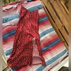 Reformation Red Floral Dress - Size Small - Midi